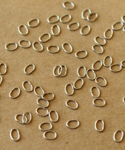200 pc. 3.5mm by 2.5mm Oval Stainless Steel Open Jumprings, ~28 gauge | FI-663