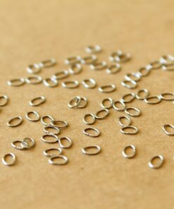 200 pc. 3.5mm by 2.5mm Oval Stainless Steel Open Jumprings, ~28 gauge | FI-663
