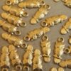 12 pc. Tiny Raw Brass Owls with Loop: 12mm by 4mm - made in USA | RB-247