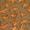 6 pc. Raw Copper 2 Loop Bird Connector Facing Left - made in USA Sparrow Swallow Songbird Flying West Spring Summer Birds Flight | RB-275