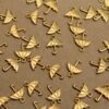 12 pc. Tiny Raw Brass Umbrella Charms: 10mm by 8mm - made in USA | RB-327