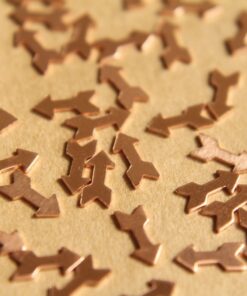 24 pc. Tiny Raw Copper Arrows: 8mm by 3.9mm - made in USA | RB-488