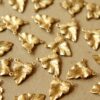 3 pc. Raw Brass Ivy Leaf Connectors: 14mm by 17mm - made in USA | RB-572