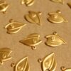 20 pc. Raw Brass Police Hat Charms: 16mm by 12mm - made in USA | RB-934