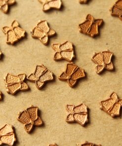 14 pc. Tiny Raw Brass Christmas Bells Stampings: 7mm by 7mm - made in USA | RB-939