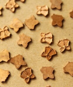 14 pc. Tiny Raw Brass Christmas Bells Stampings: 7mm by 7mm - made in USA | RB-939