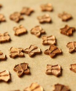 14 pc. Tiny Raw Brass Christmas Bells Stampings: 7mm by 7mm - made in USA | RB-939