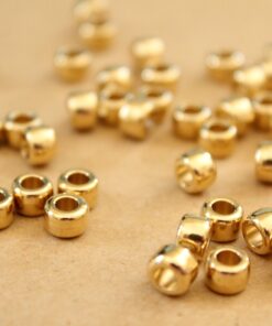 30 pc. Raw Brass Column Beads, 6mm by 4mm | FI-440