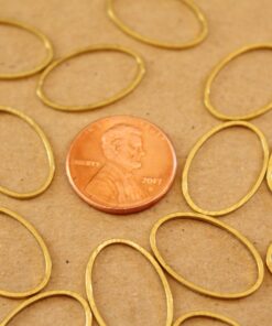 30 pc. Raw Brass Oval Links: 13mm by 20mm | FI-454