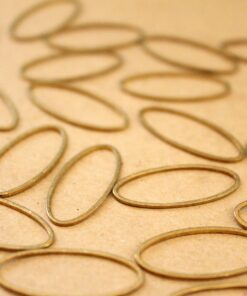 30 pc. Raw Brass Oval Links: 11mm by 25mm | FI-439