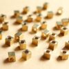 50 pc. Raw Brass Cube Spacer Beads, 4mm by 4mm | FI-474
