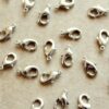 30 pc. Silver (Platinum Toned) Lobster Clasps, 5mm x 10mm | FI-480