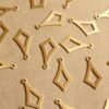 10 pc. Raw Brass Open Diamond Drops: 20mm by 11mm - made in USA | RB-1183