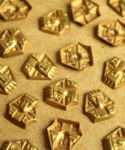 4 pc. Raw Brass King Tut / Pharoah Head Stampings: 11mm by 11.5mm - made in USA | RB-1270