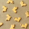 6 pc. Gold Plated Brass Louisiana State Charms / Blanks: 11mm by 12mm - made in USA | GLD-120*