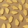 6 pc. Gold Plated Brass Illinois State Charms / Blanks: 7.5mm by 15mm - made in USA | GLD-203