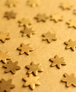 20 pc. Tiny Raw Brass Flower Shapes: 7.5mm diameter - made in USA | RB-1338