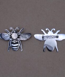 1 pc. Silver Brooch, Stainless Steel Pin, 51mm x 37.5 | TMP-035