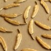 4 pc. Raw Brass Detailed Feathers: 23mm by 5mm - made in USA | RB-656