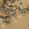 100 pc. Stainless steel earring posts, 6mm pad | FI-096