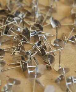 100 pc. Stainless steel earring posts, 6mm pad | FI-096