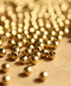 100 pc. 3mm Raw Brass Spacer Beads | FI-153