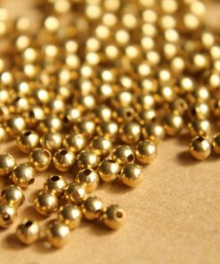 100 pc. 3mm Raw Brass Spacer Beads | FI-153