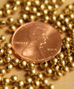 100 pc. 3mm Raw Brass Spacer Beads | FI-153