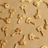 20 pc. Tiny Raw Brass Palm Tree Stampings: 10mm by 7mm - made in USA | RB-821