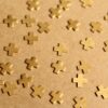 24 pc. Tiny Raw Brass Plus Sign Stampings: 6mm by 6mm - made in USA Math Symbol Multiplication Cross X Letter Alphabet | RB-896