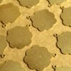6 pc. Raw Brass Scalloped Charms: 23mm by 20mm - made in USA Stamping Blank | RB-1288