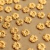 8 pc. Raw Brass Flax Flower: 7.5mm by 8mm - made in USA | RB-663