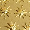 6 pc. Large Gold Plated Brass Sun Charms: 29.5mm by 25.5mm - made in USA | GLD-157