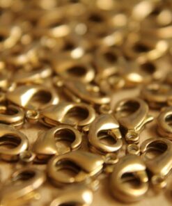 12 pc. Raw Brass Lobster Clasps, 5mm x 10mm | FI-154*
