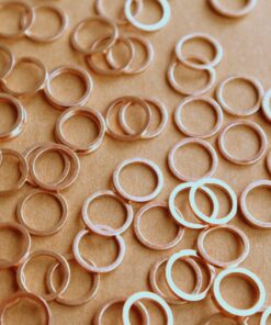 100 pc. Rose Gold Plated Circle Links: 8mm diameter | FI-590