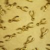 12pc. Tiny Raw Brass Wishbones with Loop: 9.5mm by 5mm - made in USA | RB-365