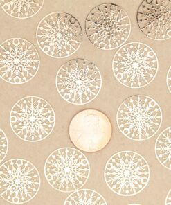 10 pc. Laser Cut Snowflake Charms, Gold Snowflakes, 10mm in diameter | MIS-161**