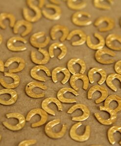 20 pc. Tiny Raw Brass Horseshoes: 6mm by 5.5mm - made in USA | RB-261