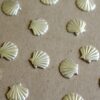 12 pc. Small Silver Plated Brass Seashells Shells: 10mm by 11.5mm - made in USA | SI-038