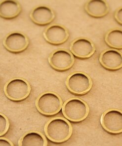 100 pc. Raw Brass Circle Links: 8mm diameter | FI-441