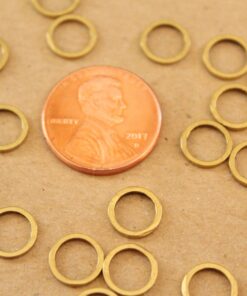 100 pc. Raw Brass Circle Links: 8mm diameter | FI-441