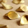 3 pc. Raw Brass Calla Lily Bead Caps : 25mm by 14.5mm by 7mm - made in USA | FI-475