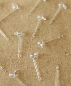 20 pc. Plastic Ball-End Earring Posts | FI-150*