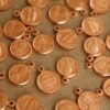 5 pc. Raw Copper Penny Charms - 13mm by 10mm - made in USA | RB-256