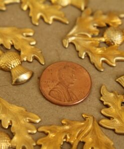 1 pc. Large Raw Brass Scottish Thistle Stamping: 30mm by 31mm - made in USA | RB-267
