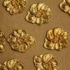 4 pc. Raw Brass Poppy Stampings: 21mm by 16mm - made in USA | RB-418
