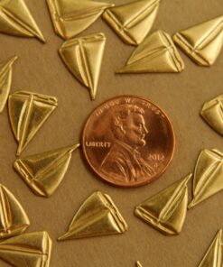 14 pc. Small Raw Brass Sailboat Stampings: 13mm by 10mm - Made in USA | RB-419