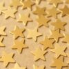 16 pc. Small Raw Brass Stars: 10mm by 10mm - made in USA | RB-619