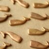 2 pc. Raw Brass Sperm Whale Stampings: 20mm by 9mm - made in USA | RB-712