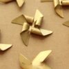 1 pc. Raw Brass Pinwheel: 38mm by 38mm - made in USA | RB-1187